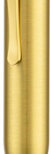 Fountain Pen — Medium Soft Gold Nib, Streamlined Brass Compact Travel Pen (Polished Brass Finish)