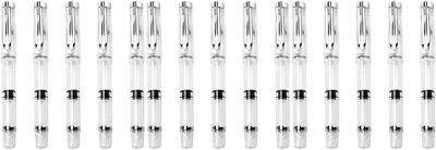 Set of 15 Refillable Brush Pens: Innovative writing tools; reusable ink-filling calligraphy brushes; suitable for beginners and users of piston-filling fountain pens.