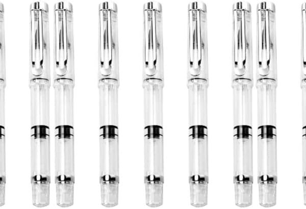 Set of 15 Refillable Brush Pens: Innovative writing tools; reusable ink-filling calligraphy brushes; suitable for beginners and users of piston-filling fountain pens.