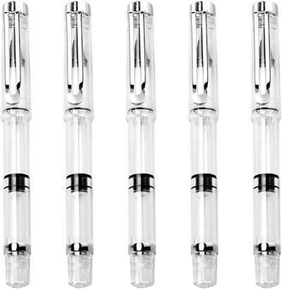 5-Piece Water Brush Pen Set — Refillable Fountain-Style Brush Pens; Ideal for Watercolor, Calligraphy, Painting, Sketching, and Journaling