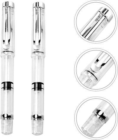 Set of 15 Refillable Brush Pens: Innovative writing tools; reusable ink-filling calligraphy brushes; suitable for beginners and users of piston-filling fountain pens.