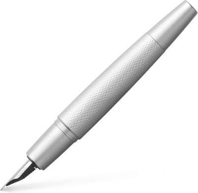 Fountain Pen: Black finish with rhodium trim — Soft Extra-Fine Nib.