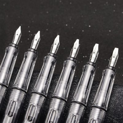 Calligraphy Fountain Pen Set (Transparent Model) — Includes 6 Different Nib Sizes; Ideal for Art, Writing, and Signatures